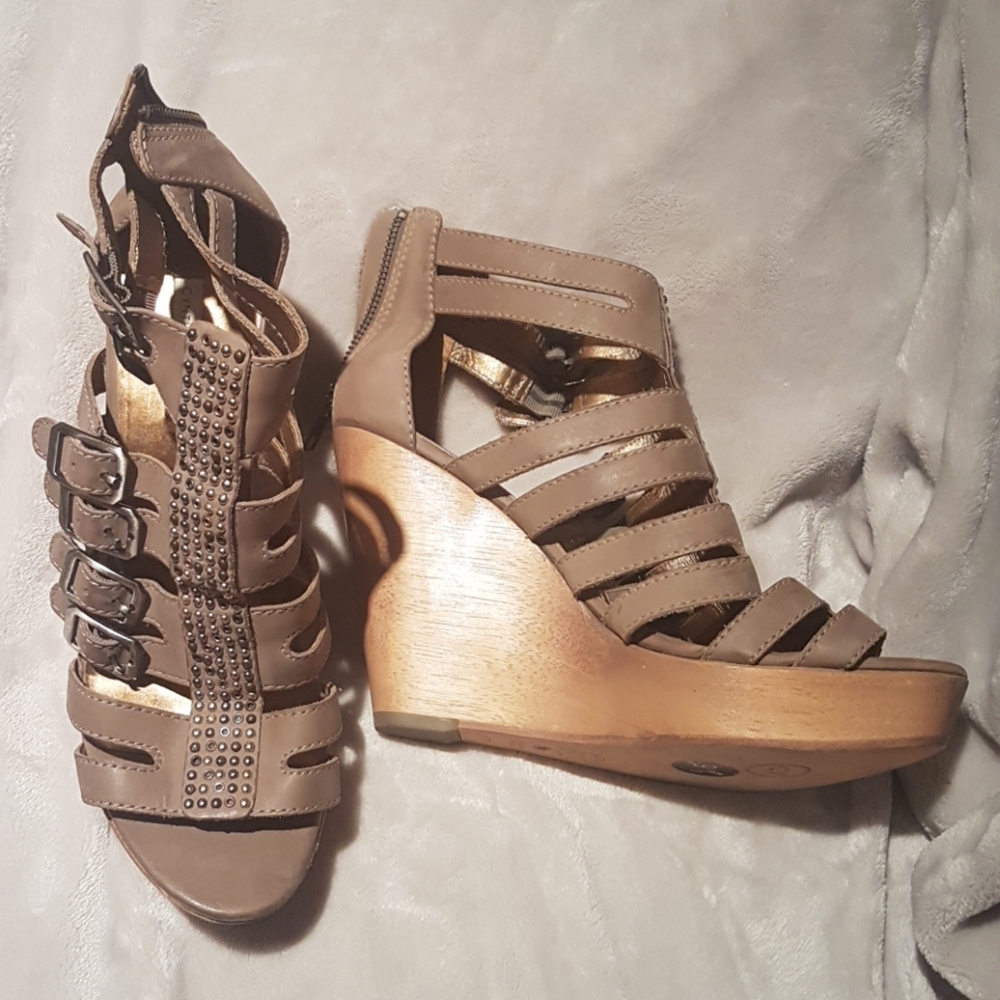 Cynthia Vincent Strapped Platform Sandals